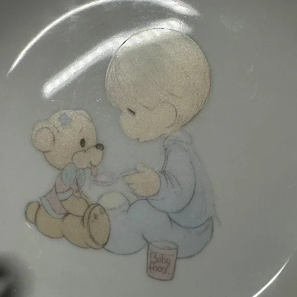 1984 Precious Moments Jonathan & David Cup & Plate Set - Vintage - Made in Japan - Picture 3 of 8
